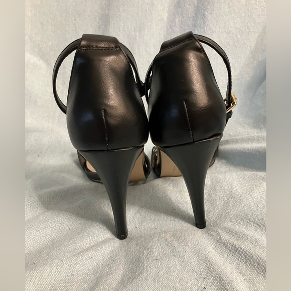 Aldo Black Heels Pumps Leather with Jewels Size 9 - Picture 4 of 10